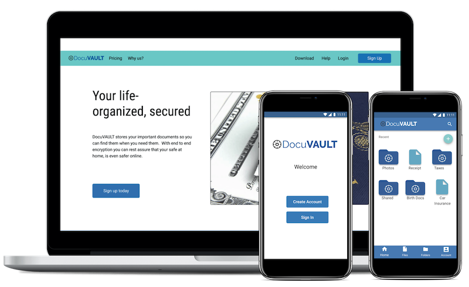 DocuVAULT screen group